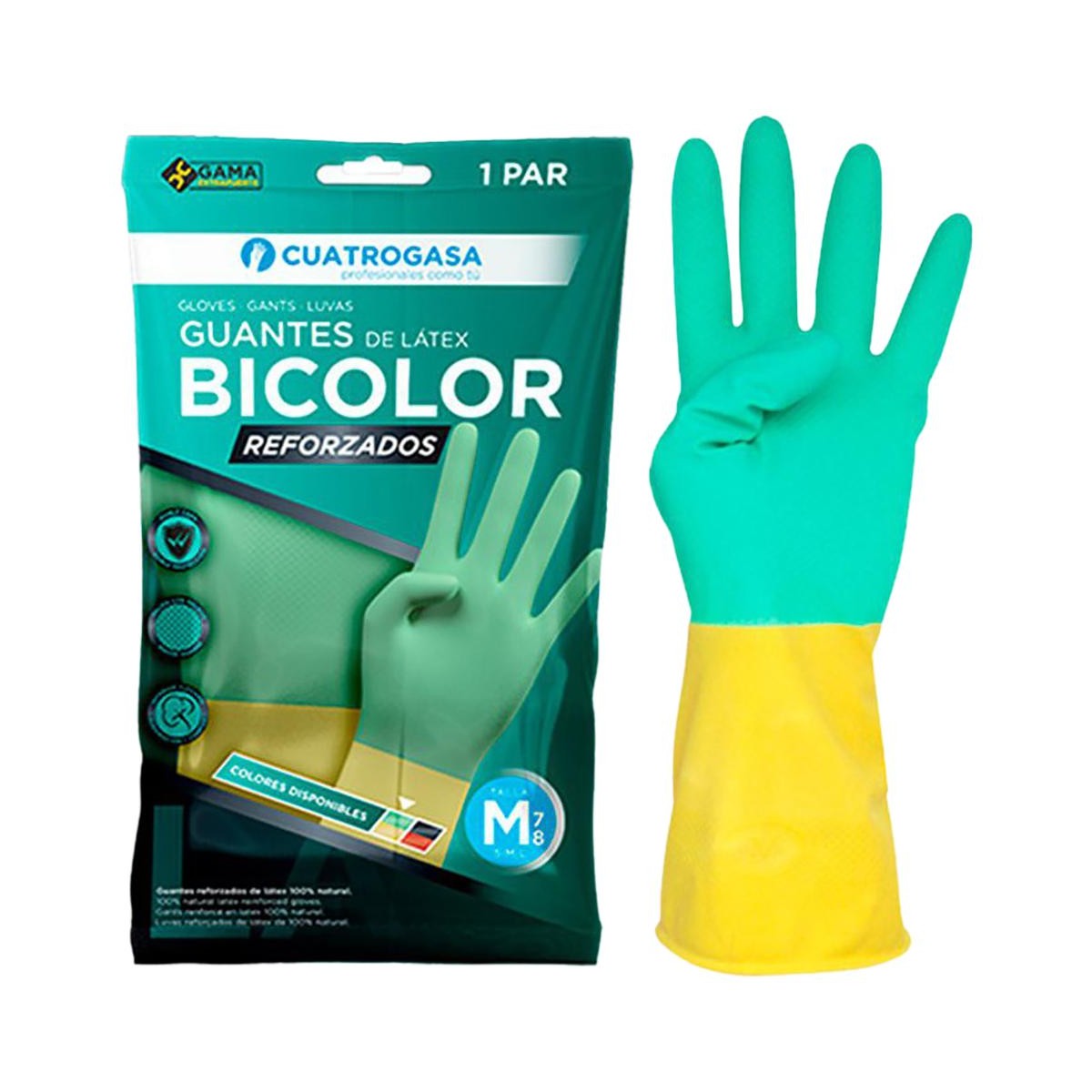 GUANTES BICOLOR REFORZADO L 