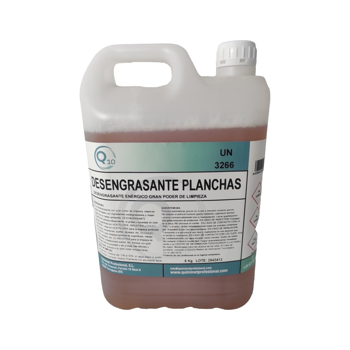 Q10 DESENGRASANTE PLANCHAS / FRIO 6KG  CAJA 4 UDS 