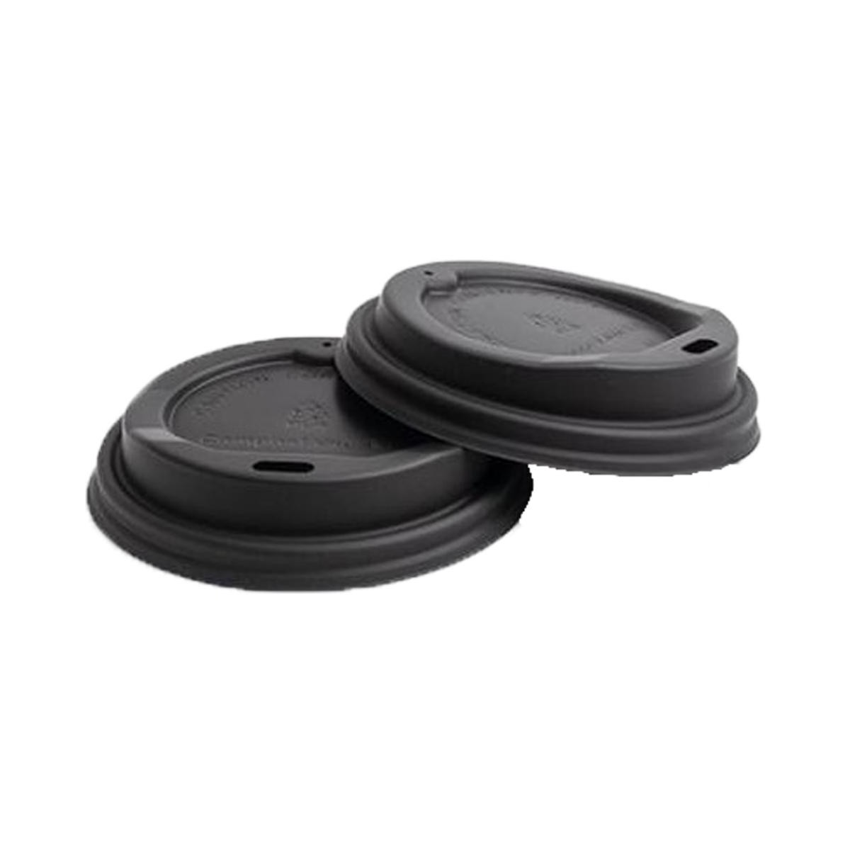 TAPA VASO CARTON 8/9OZ NEGRA   P100  