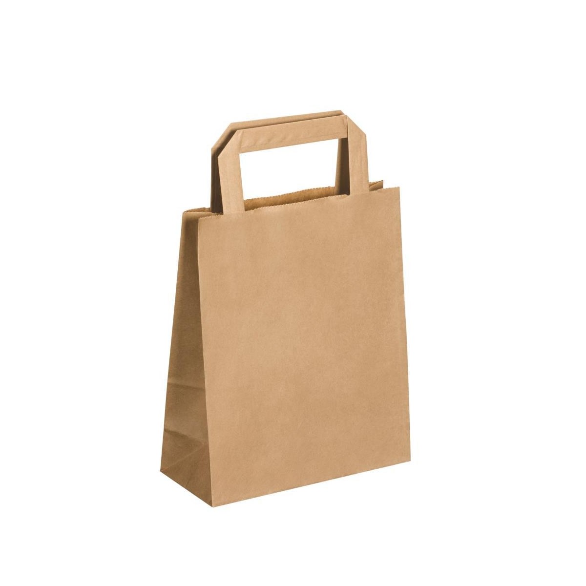 BOLSA PAPEL ASA PLANA 26 18X25 MARRON  250UDS 