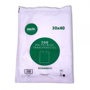 BOLSA TRANSPARENTE BLOC 40X50 G120 2KG